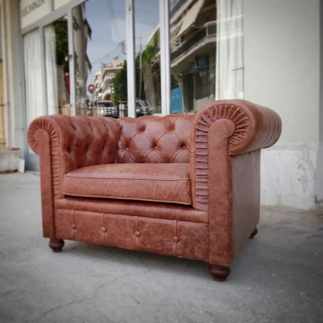 All time classic in vintage leather #chesterfield